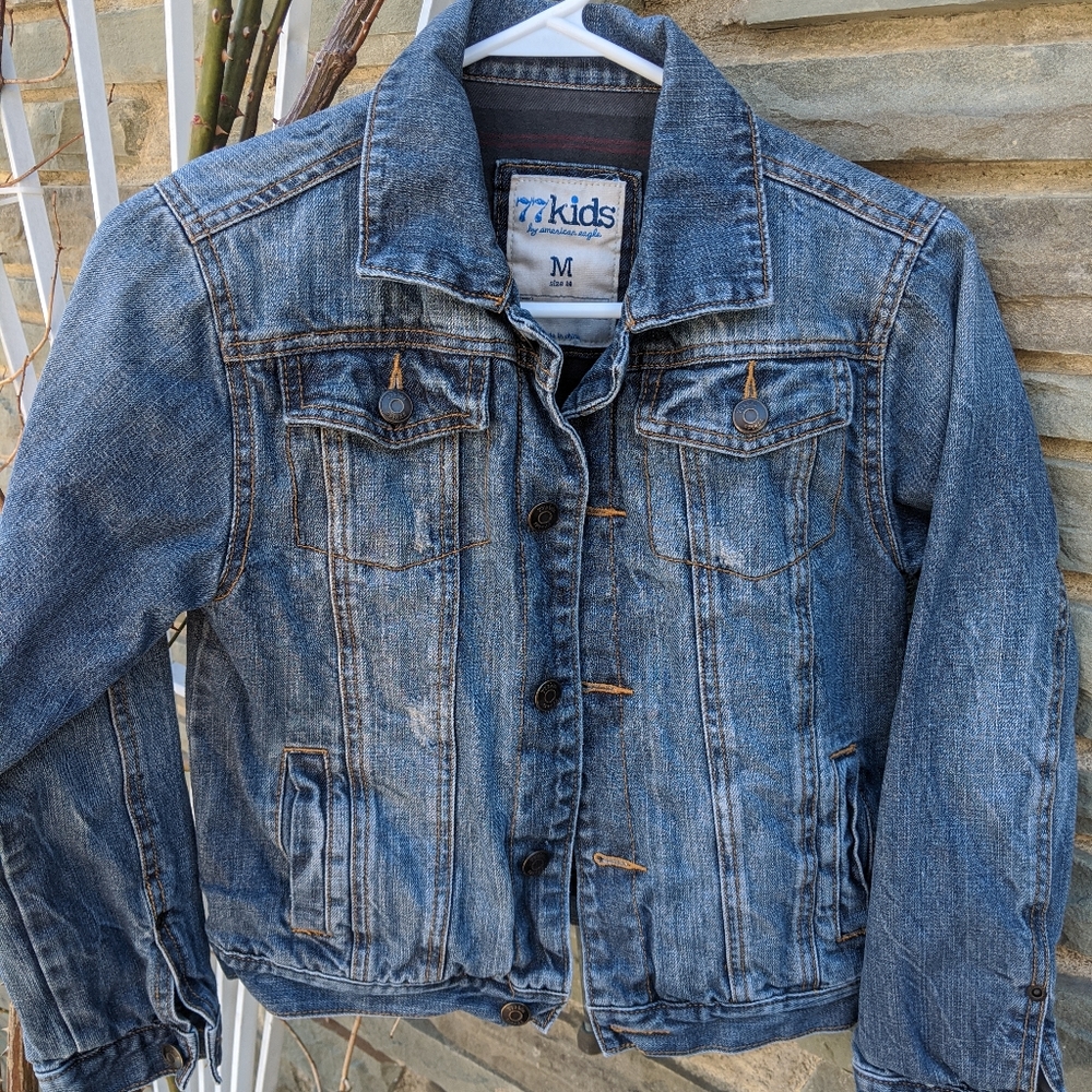 Boys American Eagle Lined Denim Jacket Size Med/10